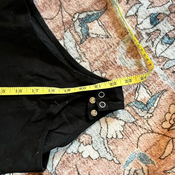 Affliction Live Fast Women’s Bodysuit Size XS Sheer Mesh Low Cut Black Moto - Picture 10 of 10